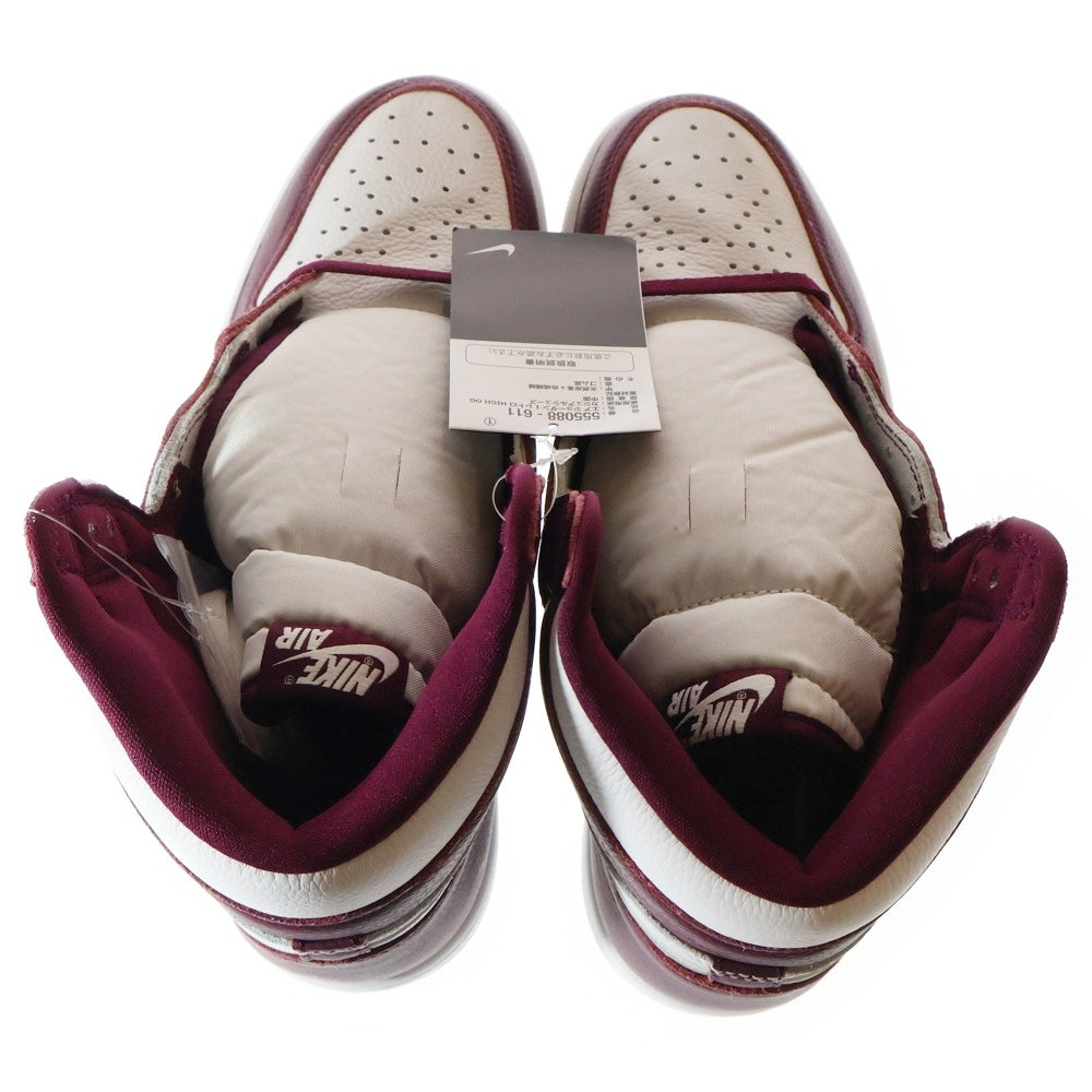 NIKE(ナイキ) AIR JORDAN 1 RETRO HIGH OG BORDEAUX エアジョーダン1 レトロ ハイカットスニーカー ボルドー US10.5/28.5cm 555088-611