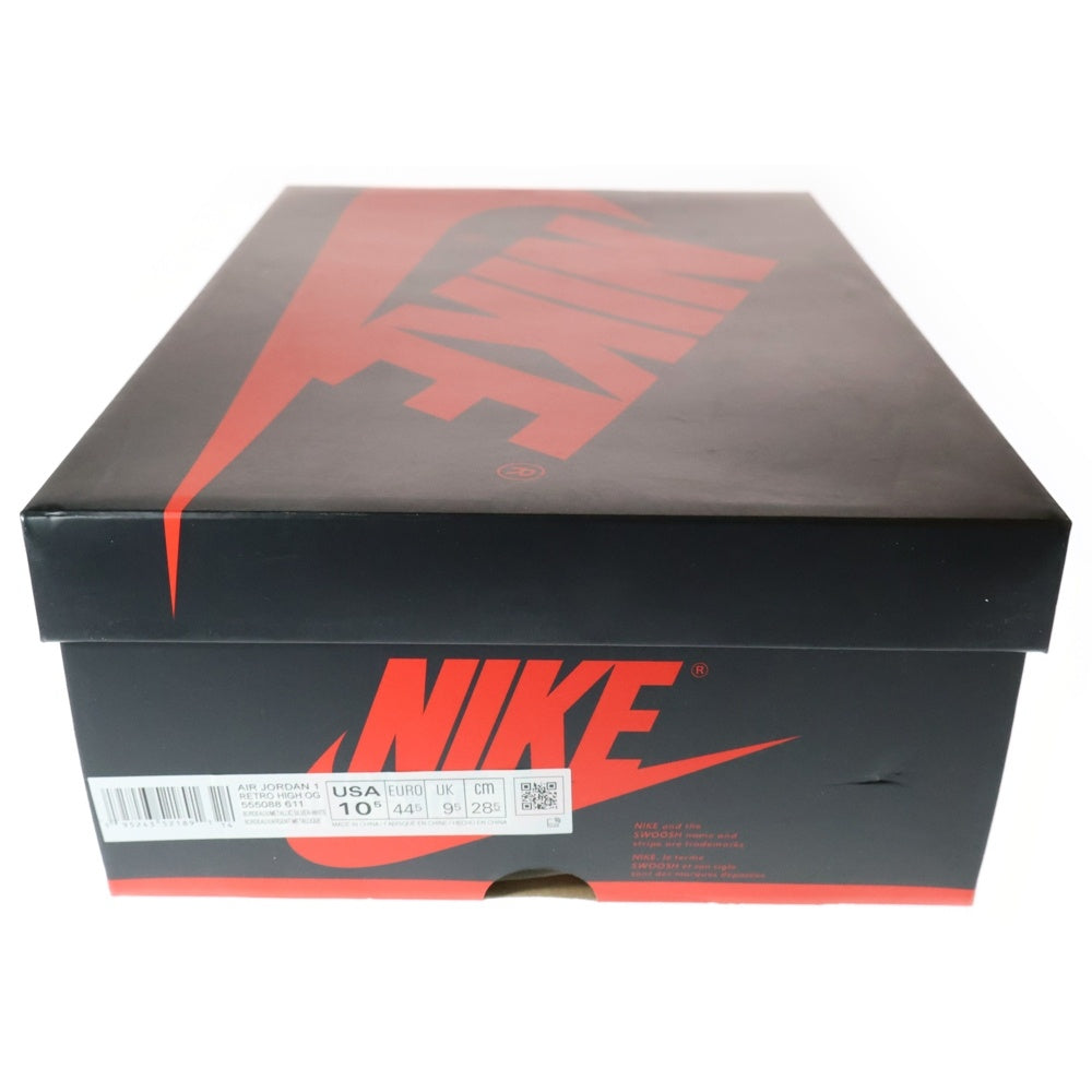 NIKE(ナイキ) AIR JORDAN 1 RETRO HIGH OG BORDEAUX エアジョーダン1 レトロ ハイカットスニーカー ボルドー US10.5/28.5cm 555088-611