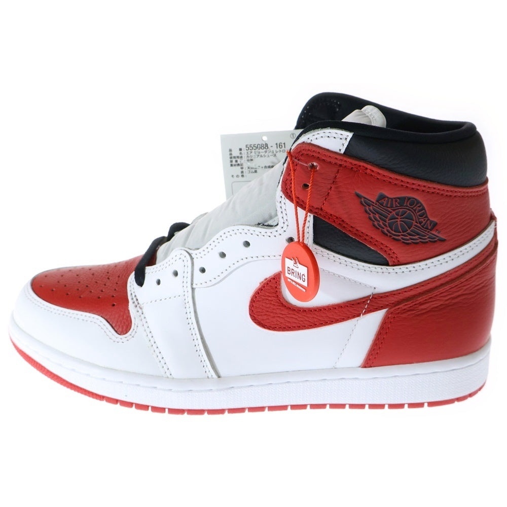 NIKE(ナイキ) AIR JORDAN 1 HIGH OG HERITAGE エアジョーダン 1 ヘリテージ ハイカットスニーカー ホワイト/レッド US10.5/28.5cm 555088-161