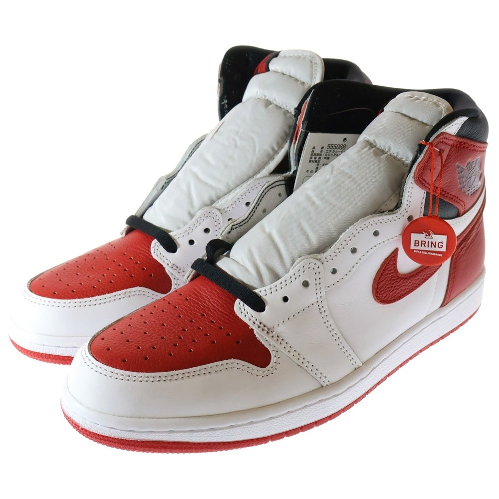 NIKE(ナイキ) AIR JORDAN 1 HIGH OG HERITAGE エアジョーダン 1 ヘリテージ ハイカットスニーカー ホワイト/レッド US10.5/28.5cm 555088-161