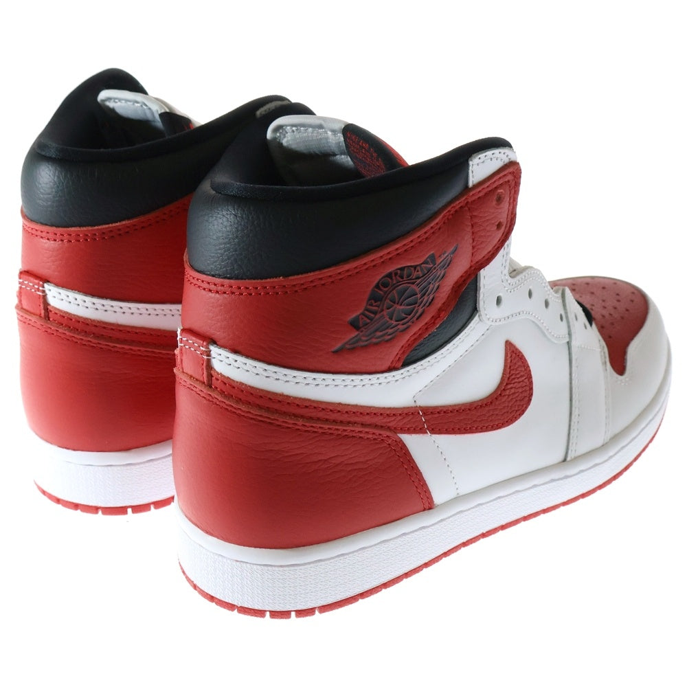 NIKE(ナイキ) AIR JORDAN 1 HIGH OG HERITAGE エアジョーダン 1 ヘリテージ ハイカットスニーカー ホワイト/レッド US10.5/28.5cm 555088-161