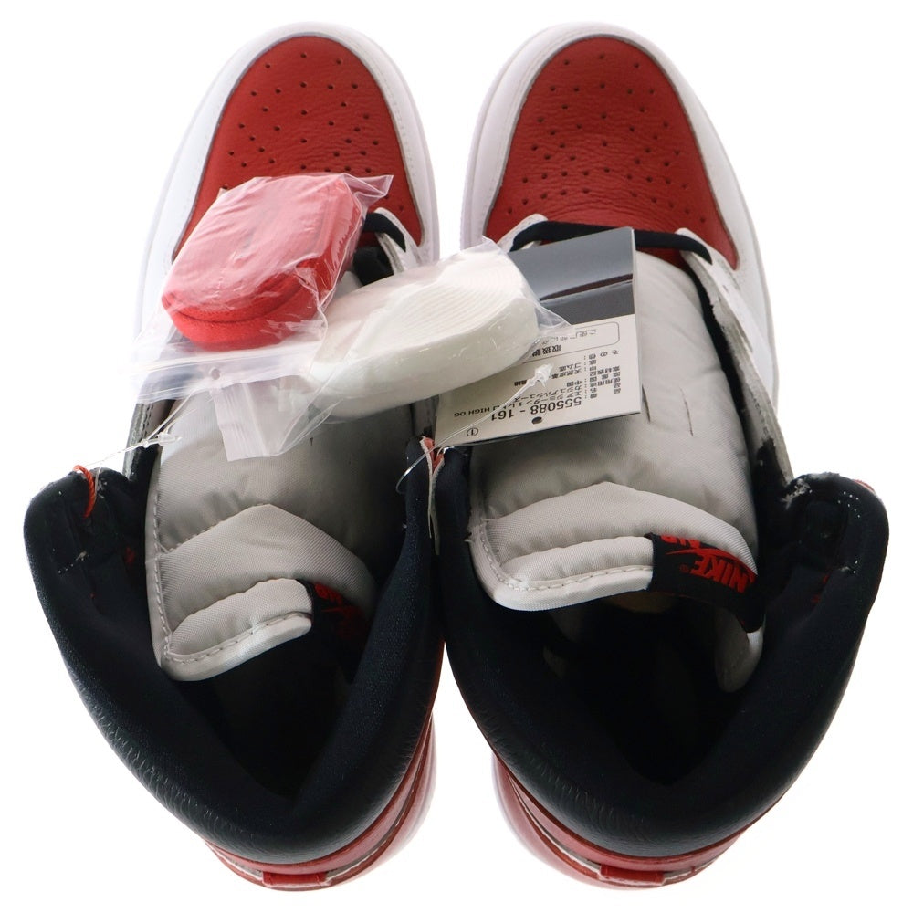 NIKE(ナイキ) AIR JORDAN 1 HIGH OG HERITAGE エアジョーダン 1 ヘリテージ ハイカットスニーカー ホワイト/レッド US10.5/28.5cm 555088-161