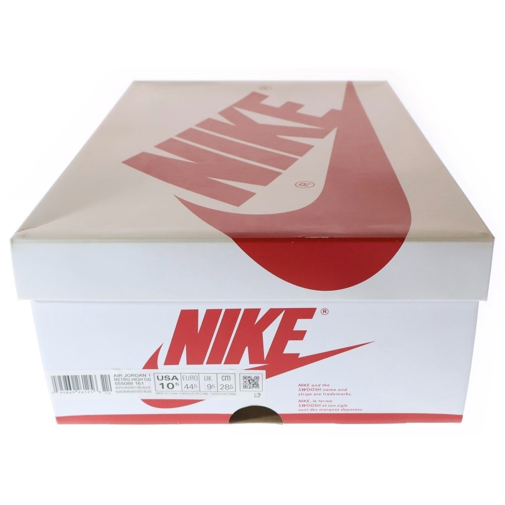 NIKE(ナイキ) AIR JORDAN 1 HIGH OG HERITAGE エアジョーダン 1 ヘリテージ ハイカットスニーカー ホワイト/レッド US10.5/28.5cm 555088-161