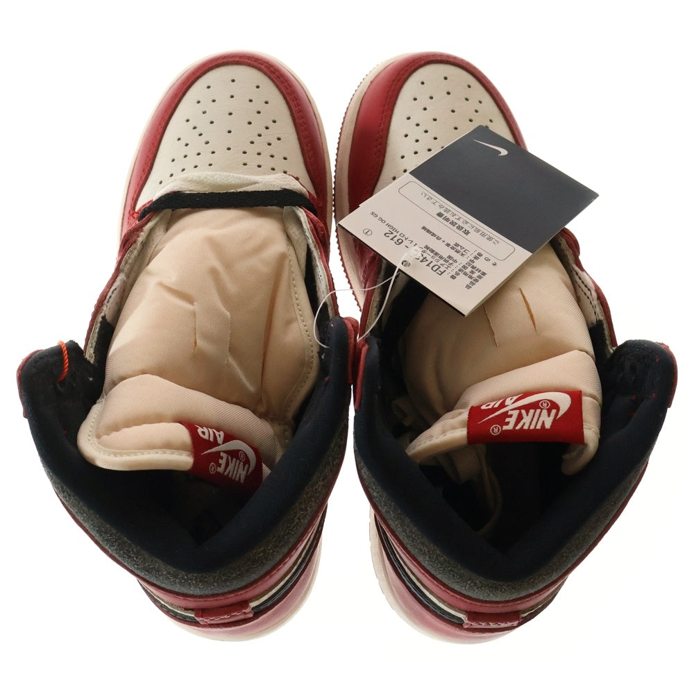 NIKE(ナイキ) GS Air Jordan 1 High OG Lost & Found/Chicago GS エアジョーダン1 OG ロスト & ファウンド/シカゴ ハイカットスニーカー レッド US3.5Y/22.5cm FD1437-612
