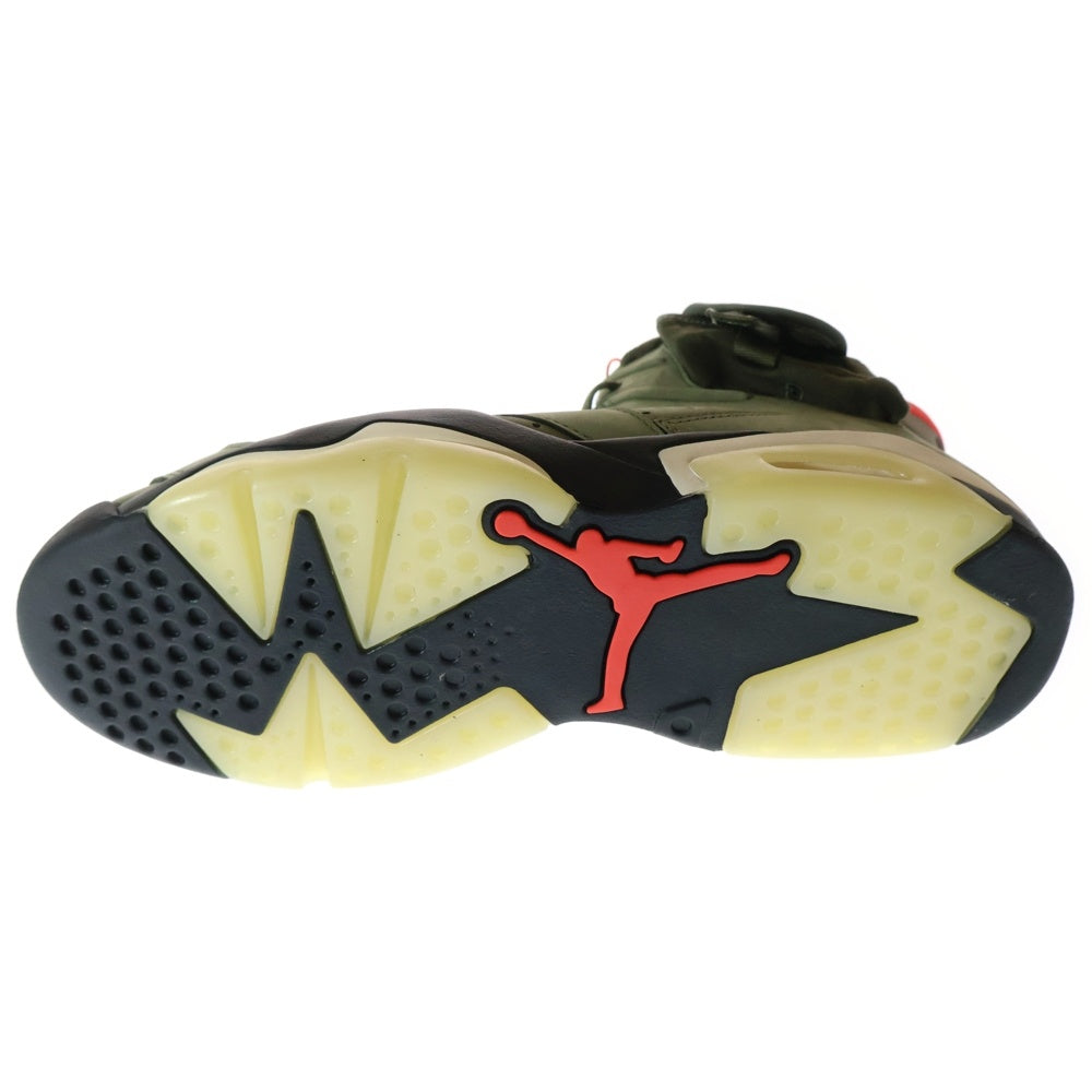 NIKE(ナイキ) ×TRAVIS SCOTT AIR JORDAN 6 RETRO SP トラヴィス スコット エアジョーダン ハイカットスニーカー カーキ US10.5/28.5cm CN1084-200