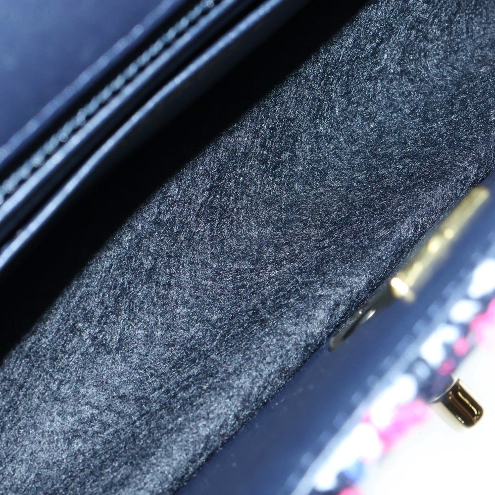 CHANEL(シャネル) ミニマトラッセ 20 ツイード ゴールド金具 チェーンショルダーバッグ ブラック ランダムシリアル A69900