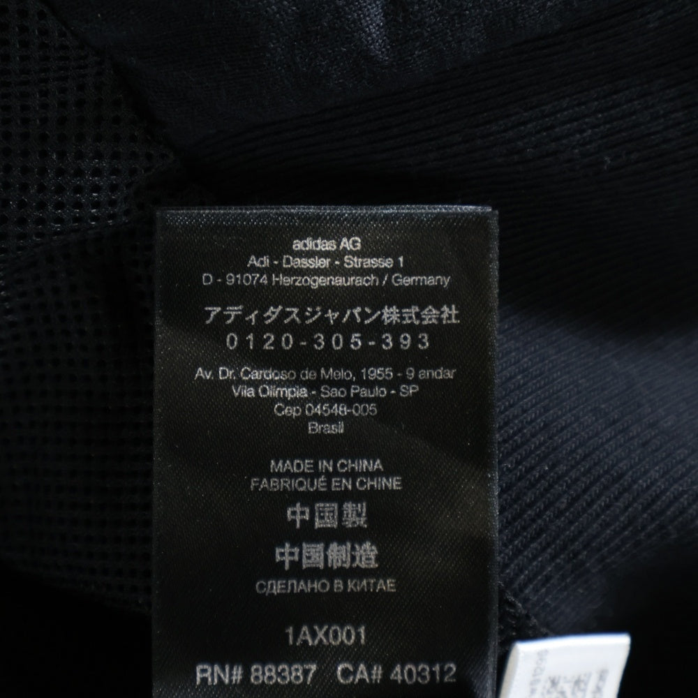 Y-3(ワイスリー) 19SS SKULL HOODIE バックスカルエンブロイダリー サイドライン ジップアップ フーディ ブラック DZ4564
