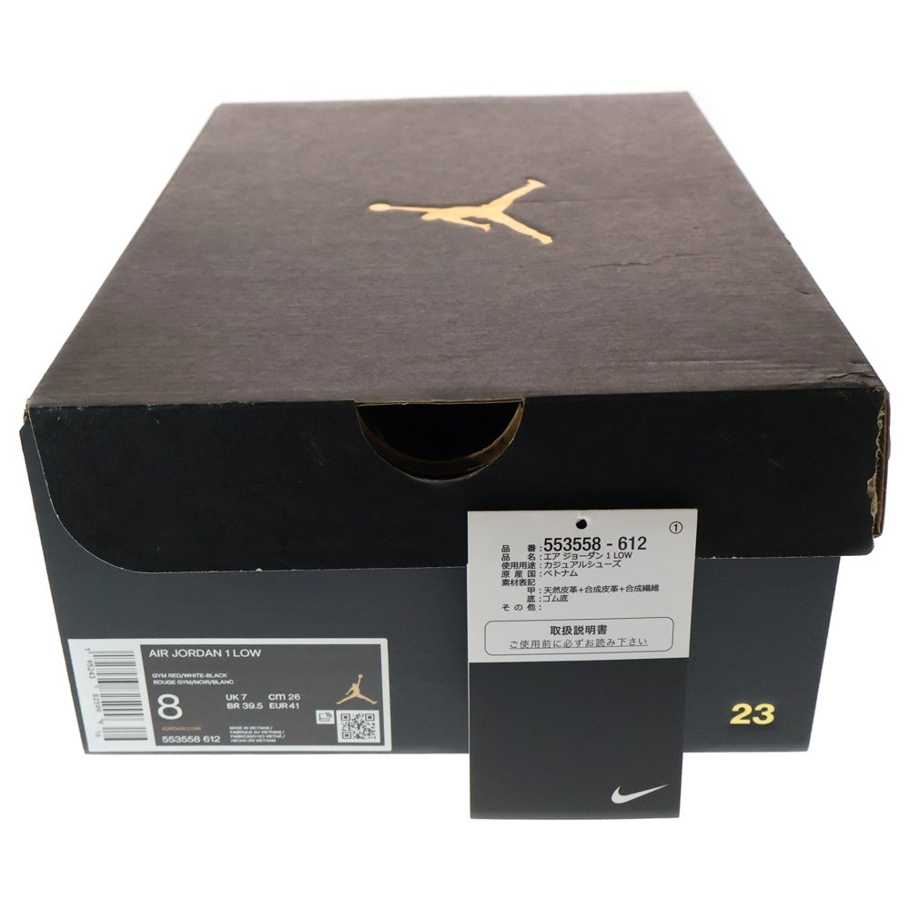 NIKE(ナイキ) AIR JORDAN 1 LOW BRED TOE エアジョーダン1 ブレッドトゥ ローカットスニーカー レッド/ブラック US8/26cm 553558-612