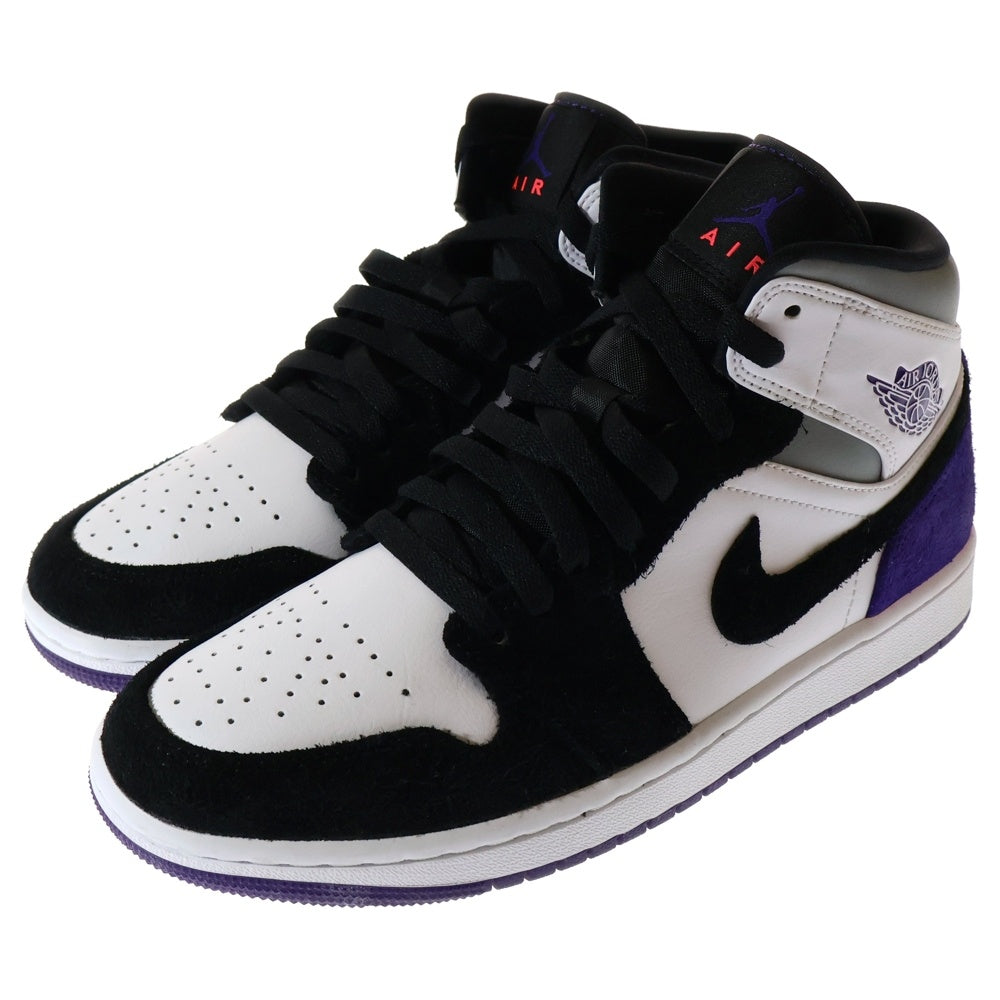 NIKE(ナイキ) AIR JORDAN 1 MID SE エアジョーダン1 ミッドカットスニーカー ブラック/パープル US8/26cm 852542-105