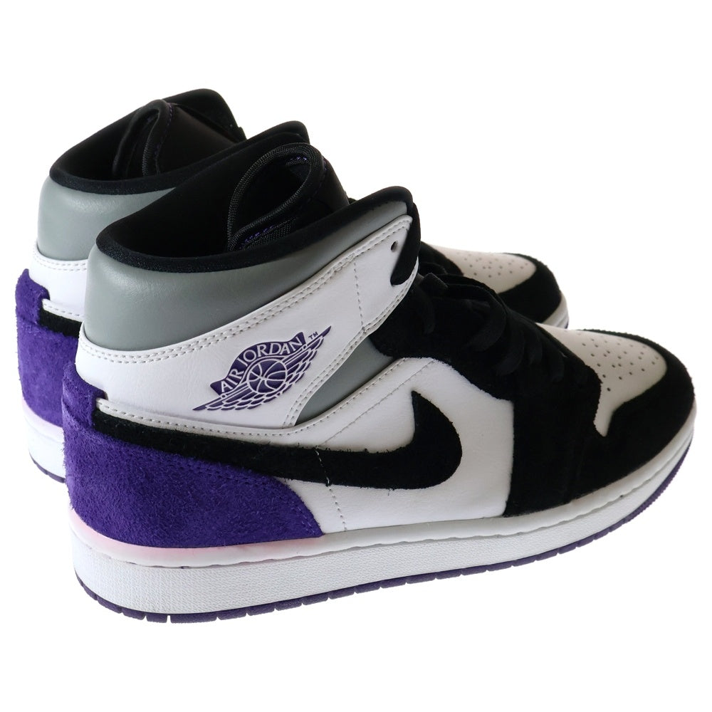 NIKE(ナイキ) AIR JORDAN 1 MID SE エアジョーダン1 ミッドカットスニーカー ブラック/パープル US8/26cm 852542-105