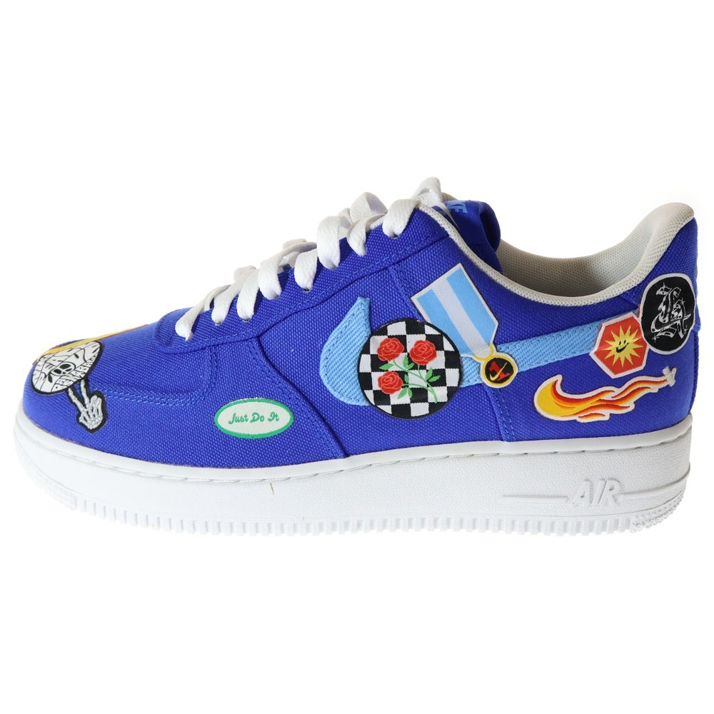 NIKE(ナイキ) AIR FORCE 1 07 PRM Patched Up エアフォース1 パッチドアップ ローカットスニーカー ブルー US8/26cm DX2304-400