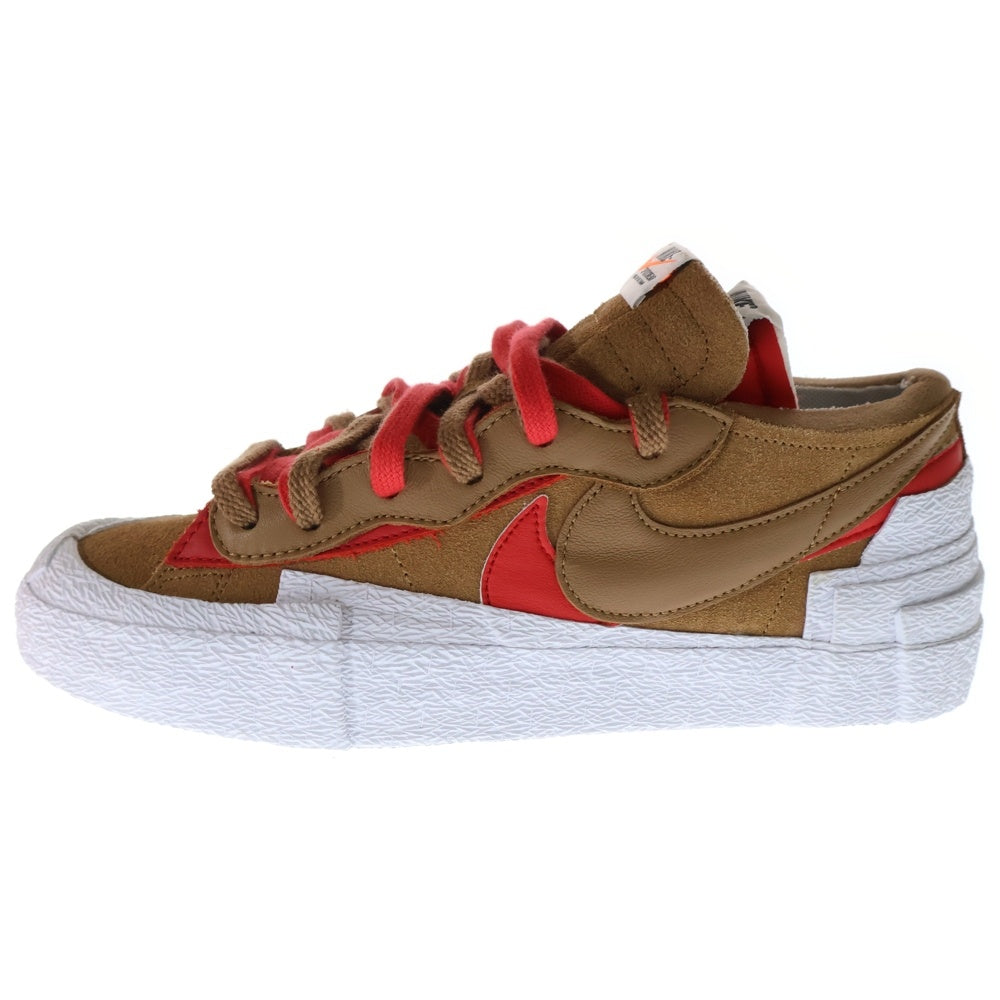NIKE(ナイキ) ×sacai BLAZER LOW BRITISH TAN サカイ ブレーザー ブリティッシュ タン ローカットスニーカー ホワイト/ブラウン US8/26cm DD1877-200