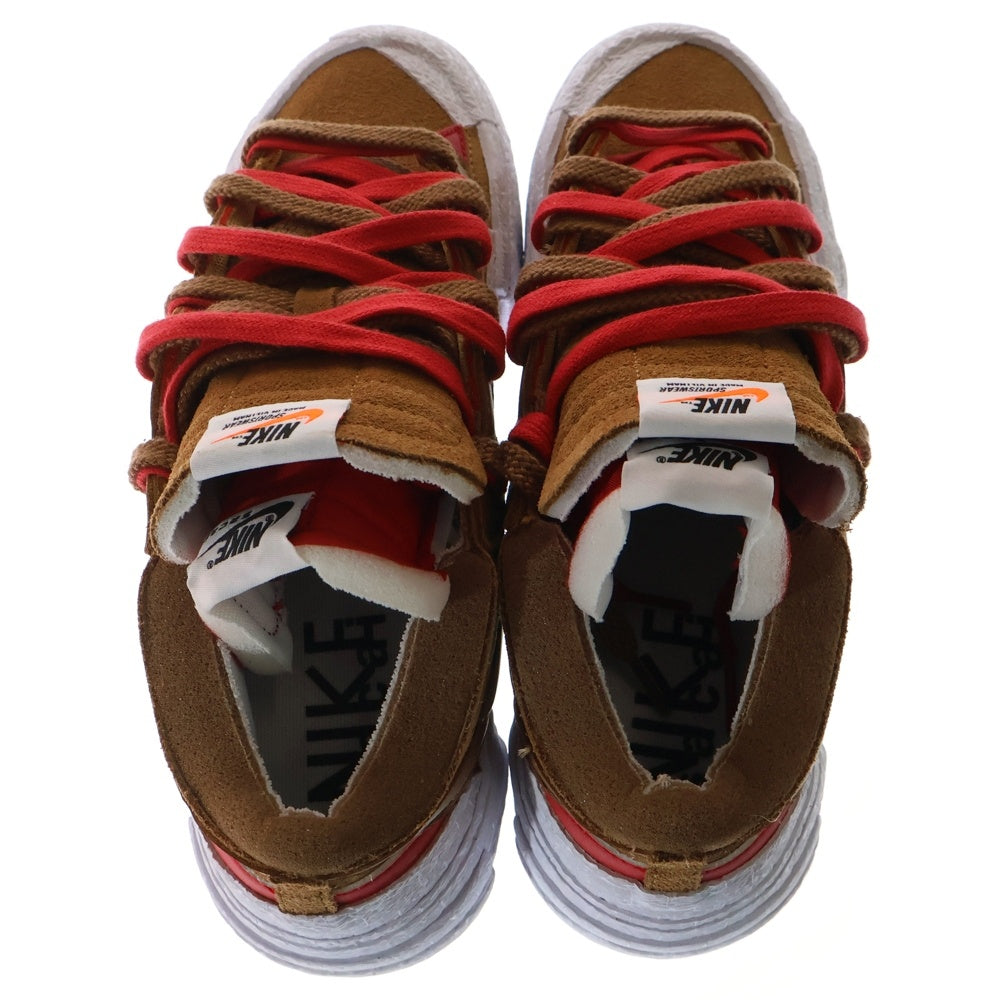 NIKE(ナイキ) ×sacai BLAZER LOW BRITISH TAN サカイ ブレーザー ブリティッシュ タン ローカットスニーカー ホワイト/ブラウン US8/26cm DD1877-200