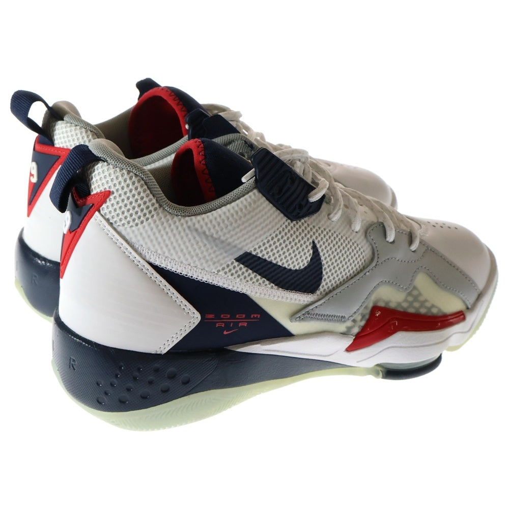 NIKE(ナイキ) JORDAN ZOOM 92 ジョーダン ズーム 92 ハイカットスニーカー ホワイト/ネイビー US8/26cm CK9183-101
