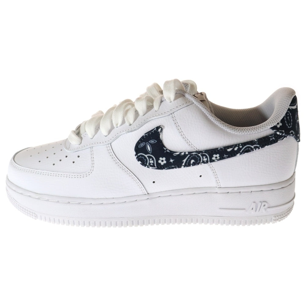 NIKE(ナイキ) WMNS AIR FORCE 1 LOW 07 ESSENTIAL BLACK PAISLEY ウィメンズ エアフォース1 ローカットスニーカー ホワイト US9.5/26.5cm DH4406-101