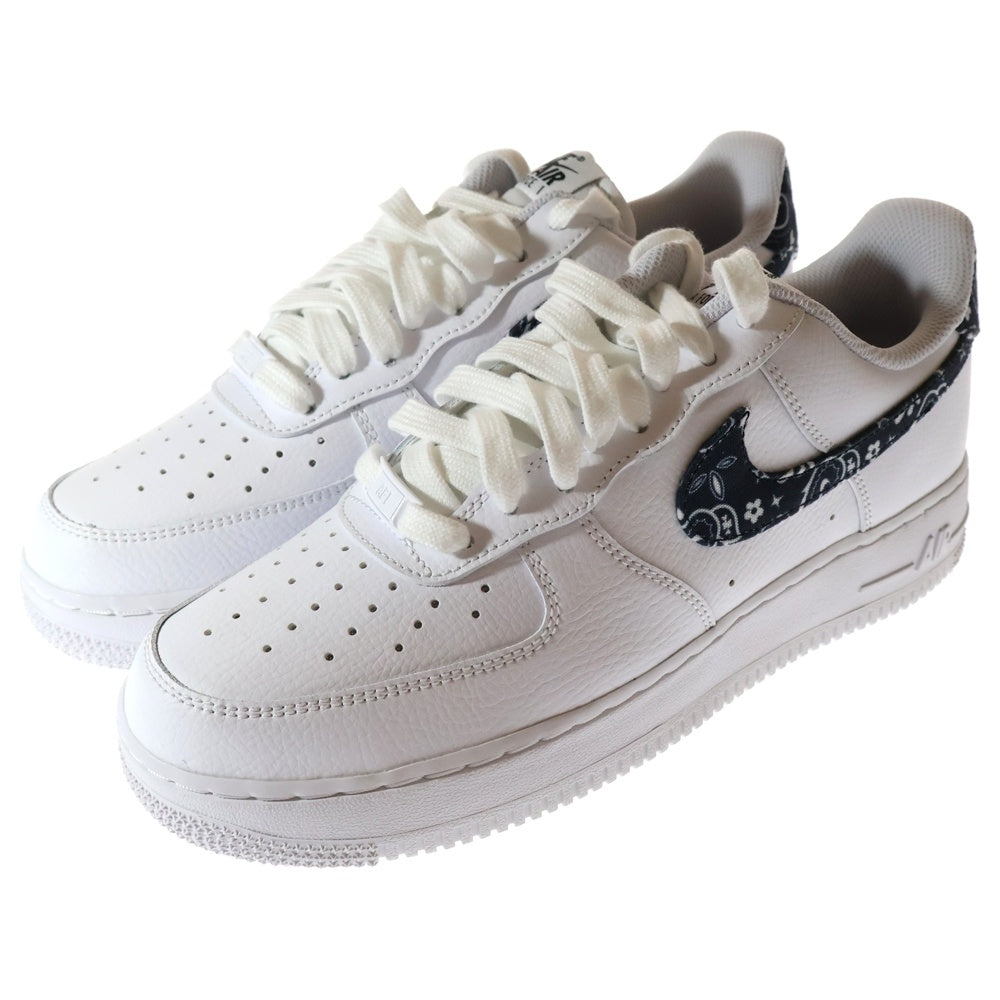 NIKE(ナイキ) WMNS AIR FORCE 1 LOW 07 ESSENTIAL BLACK PAISLEY ウィメンズ エアフォース1 ローカットスニーカー ホワイト US9.5/26.5cm DH4406-101