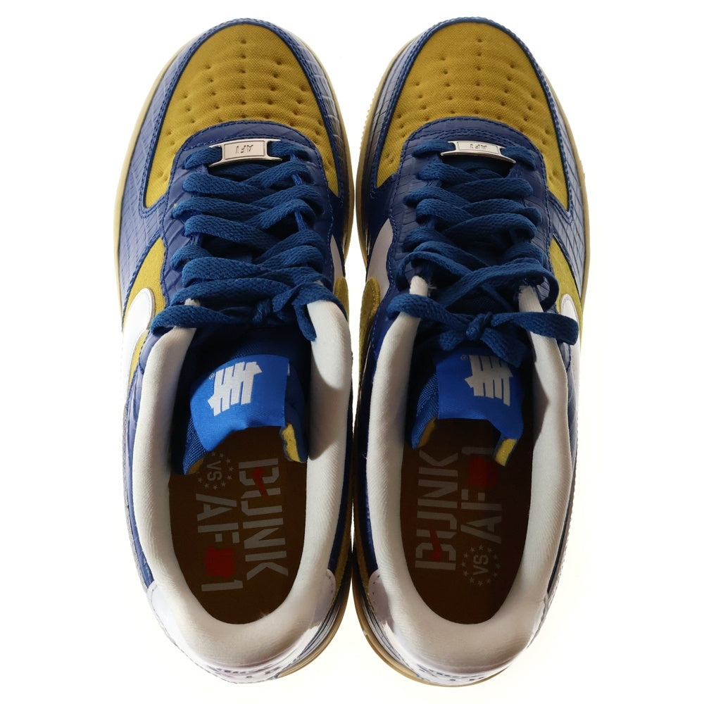 NIKE(ナイキ) ×UNDEFEATED AIR FORCE 1 LOW SP アンディフィーテッド エアフォース ローカットスニーカー ブルー/イエロー US8/26cm DM8462-400