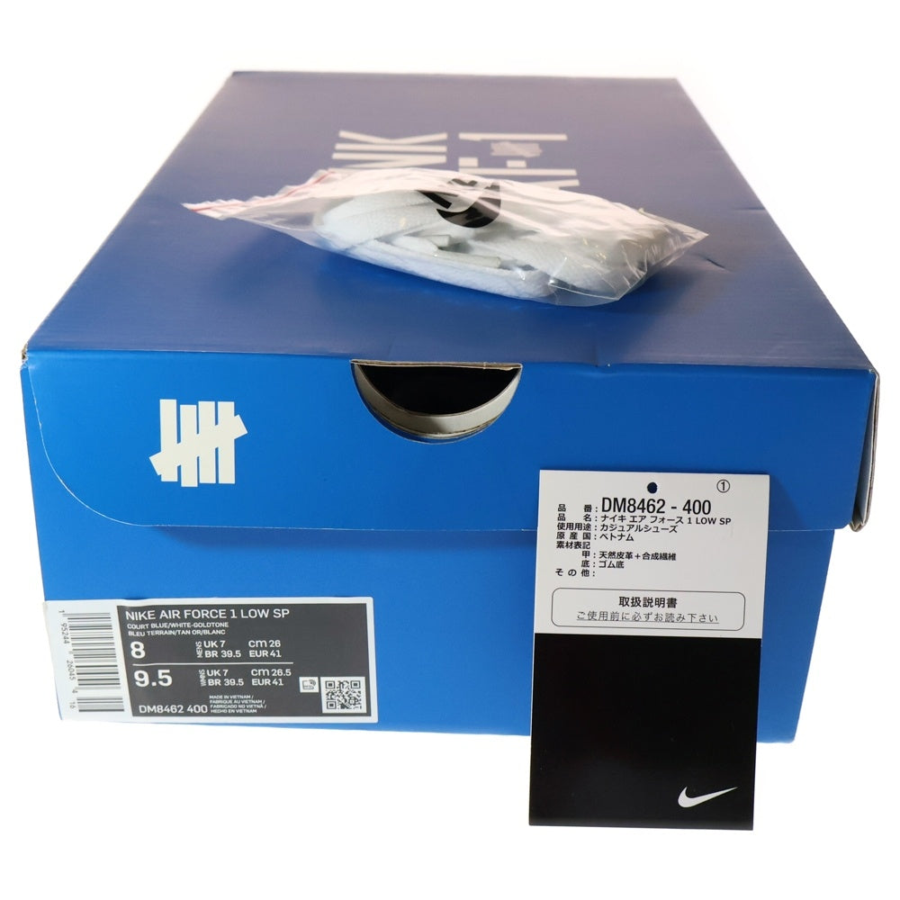 NIKE(ナイキ) ×UNDEFEATED AIR FORCE 1 LOW SP アンディフィーテッド エアフォース ローカットスニーカー ブルー/イエロー US8/26cm DM8462-400