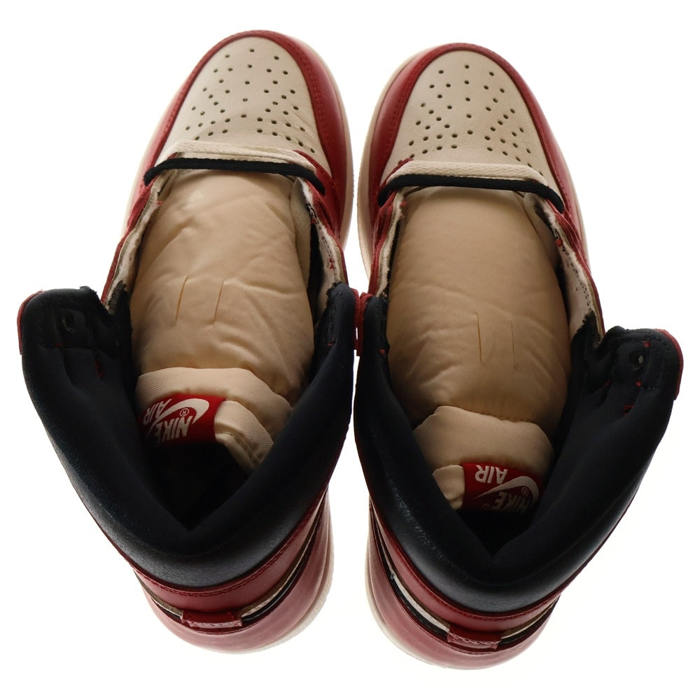 NIKE(ナイキ) AIR JORDAN 1 LOST&FOUND エアジョーダン1 ロスト&ファウンド シカゴ ハイカットスニーカー ホワイト/レッド US8/26cm DZ5485-612