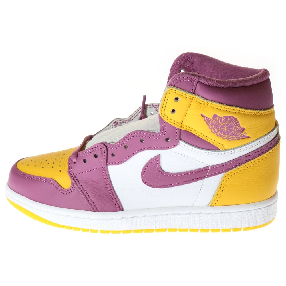 NIKE(ナイキ) AIR JORDAN 1 RETRO HIGH OG BROTHERHOOD エアジョーダン1 ブラザーフッド ハイカットスニーカー イエロー/パープル US8/26cm 555088-706
