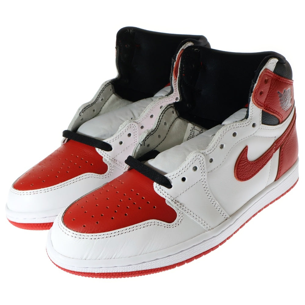 NIKE(ナイキ) AIR JORDAN 1 HIGH OG HERITAGE エアジョーダン 1 ヘリテージ ハイカットスニーカー ホワイト/レッド US8/26cm 555088-161