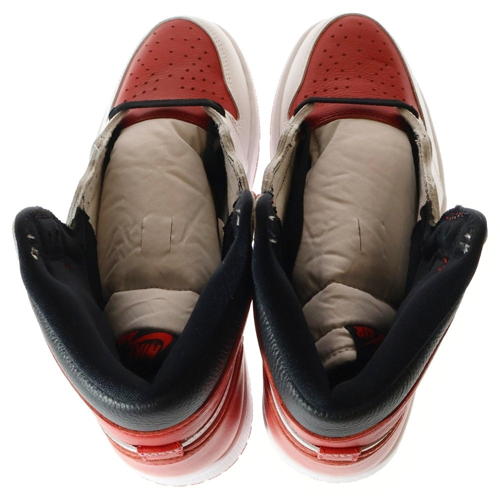 NIKE(ナイキ) AIR JORDAN 1 HIGH OG HERITAGE エアジョーダン 1 ヘリテージ ハイカットスニーカー ホワイト/レッド US8/26cm 555088-161