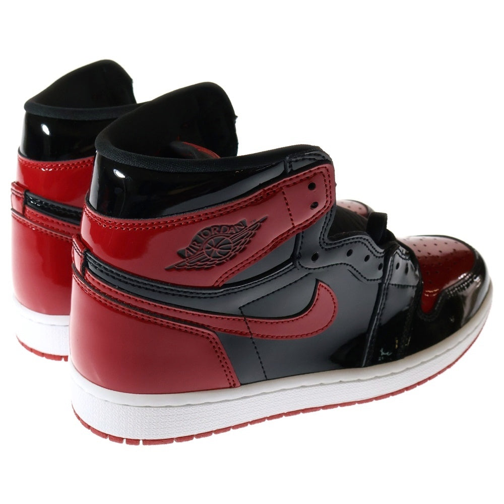 NIKE(ナイキ) AIR JORDAN 1 RETRO HIGH OG BRED PATENT エアジョーダン1 レトロ ブレッド パテント ハイカットスニーカー レッド/ブラック US8/26cm 555088-063