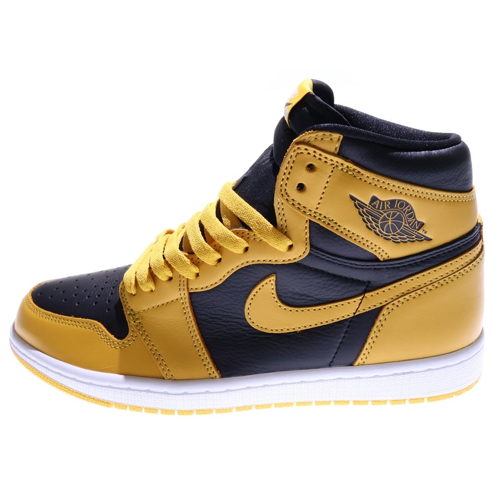 NIKE(ナイキ) AIR JORDAN1 RETRO HIGH OG POLLEN エアジョーダン 1 レトロ パラン ハイカットスニーカー ブラック/イエロー US8/26cm 555088-701