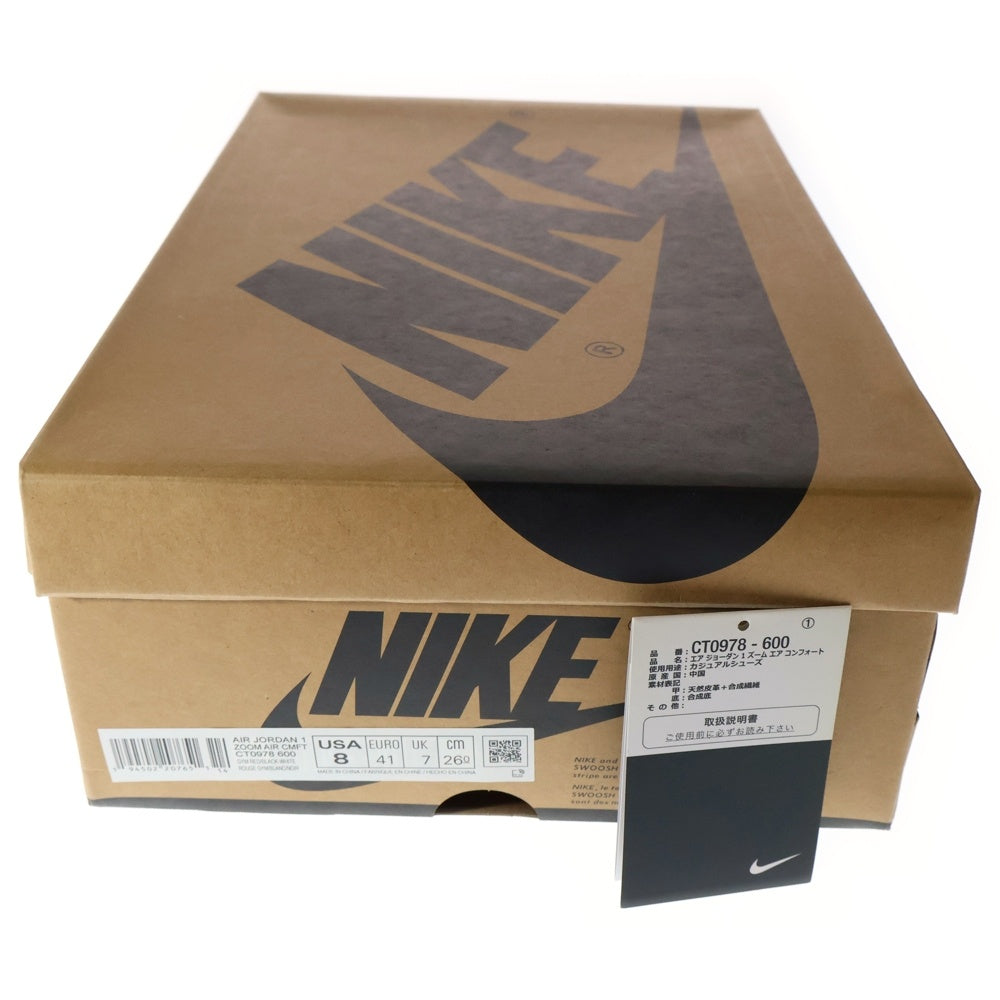 NIKE(ナイキ) AIR JORDAN 1 HIGH ZOOM RED SUEDE ナイキ エアジョーダン ハイ ズーム レッド スウェード ハイカットスニーカー レッド/ブラック US8/26cm CT0978-600