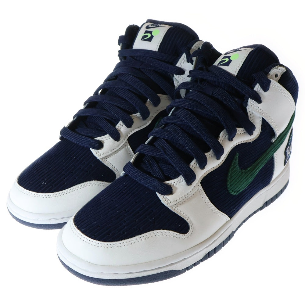NIKE(ナイキ) DUNK HIGH PRM EMB ダンク ハイカットスニーカー ホワイト/ネイビー US8/26cm DH0953-400