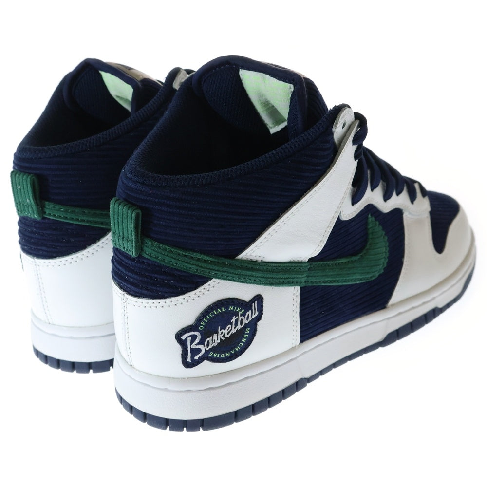 NIKE(ナイキ) DUNK HIGH PRM EMB ダンク ハイカットスニーカー ホワイト/ネイビー US8/26cm DH0953-400
