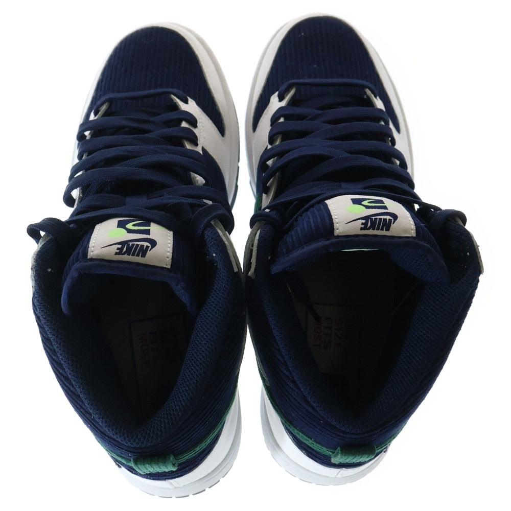 NIKE(ナイキ) DUNK HIGH PRM EMB ダンク ハイカットスニーカー ホワイト/ネイビー US8/26cm DH0953-400