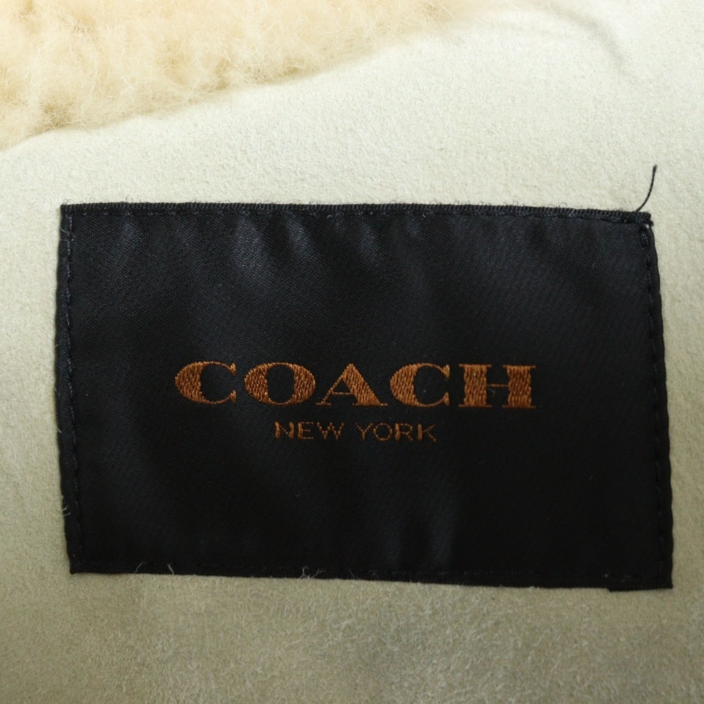 COACH(コーチ) 1941 切り替え レザームートン コート ブラック/グレー