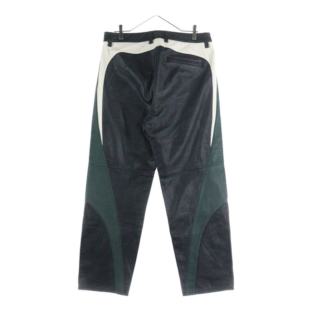 SUPREME(シュプリーム) 24AW ×Martine Rose Leather Pant マーティンローズ レザー トラックロングパンツ ブラック