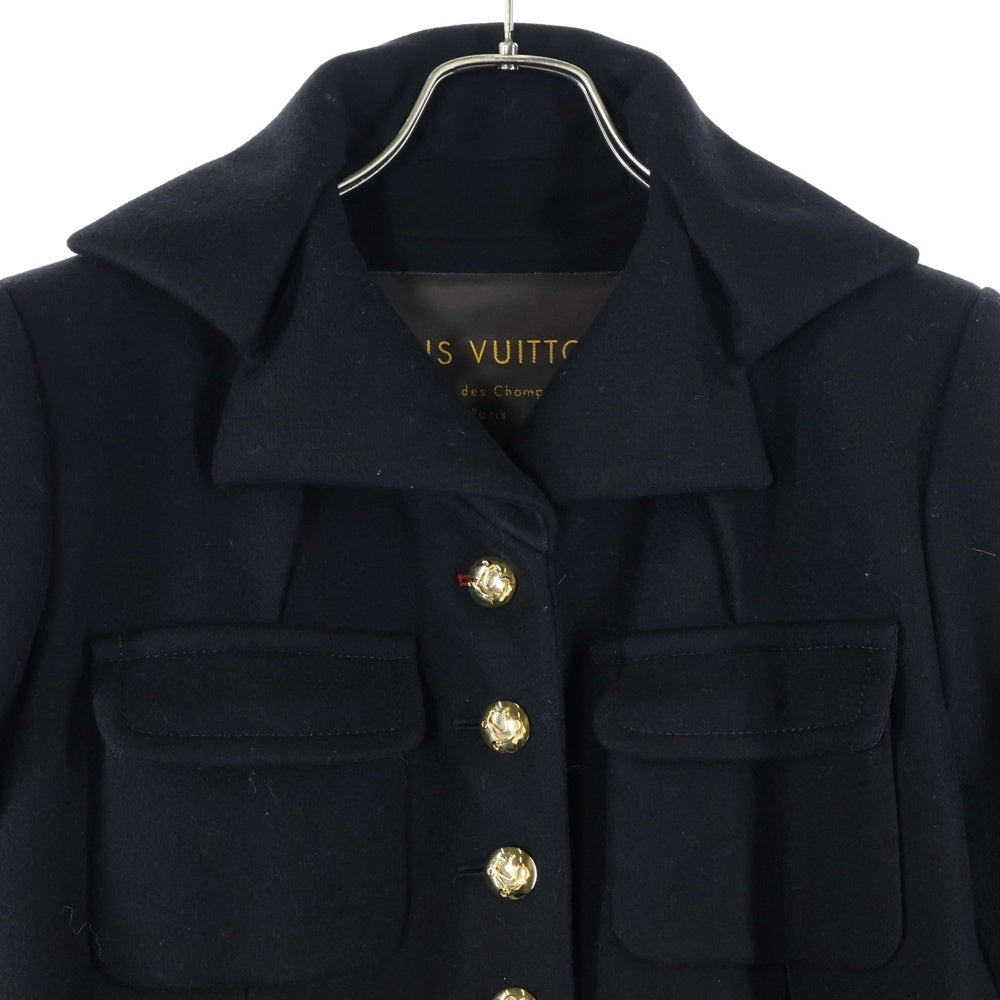 LOUIS VUITTON(ルイヴィトン) 06AW ベルト付カシミヤロングコート レディース ブラック RW062A WJCO08WAV