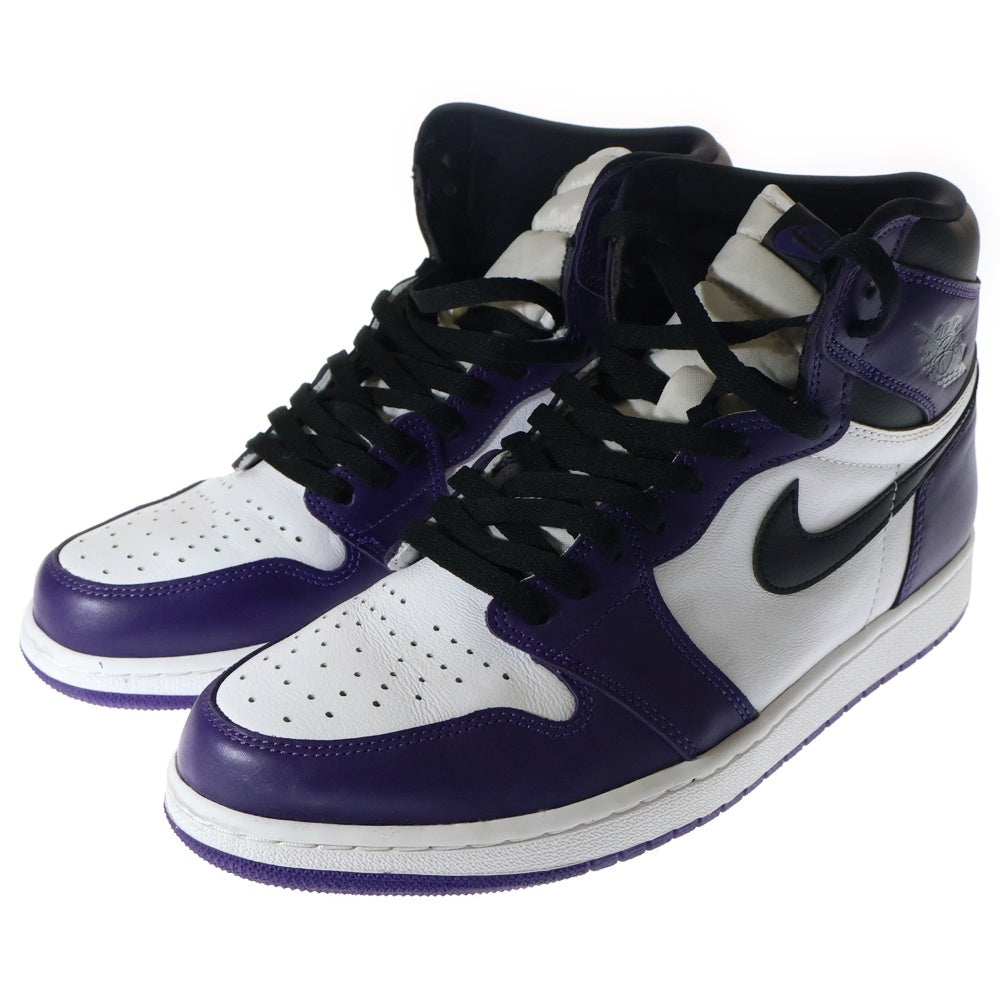 NIKE(ナイキ) AIR JORDAN 1 RETRO HIGH OG COURT PURPLE エアジョーダン1 レトロ ハイ コートパープル ハイカットスニーカー ホワイト/パープル US12.5/30.5cm 555088-500