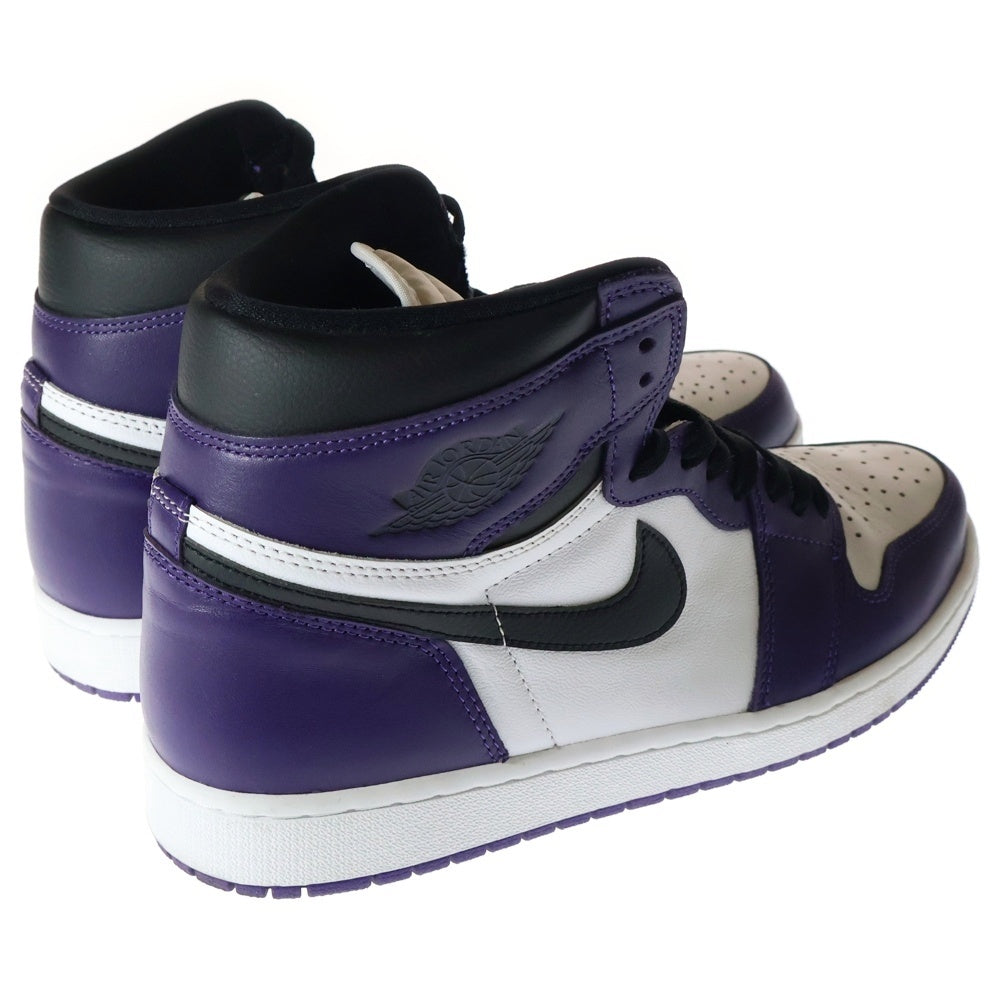 NIKE(ナイキ) AIR JORDAN 1 RETRO HIGH OG COURT PURPLE エアジョーダン1 レトロ ハイ コートパープル ハイカットスニーカー ホワイト/パープル US12.5/30.5cm 555088-500