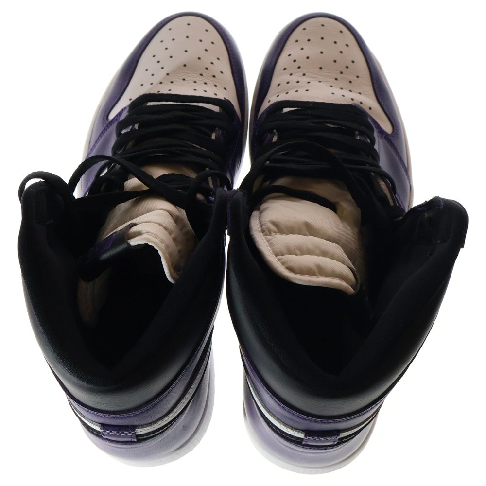 NIKE(ナイキ) AIR JORDAN 1 RETRO HIGH OG COURT PURPLE エアジョーダン1 レトロ ハイ コートパープル ハイカットスニーカー ホワイト/パープル US12.5/30.5cm 555088-500