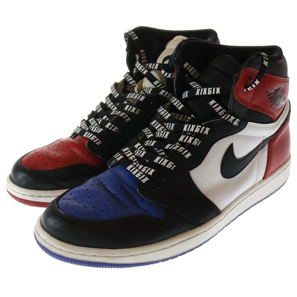 NIKE(ナイキ) AIR JORDAN 1 RETRO HIGH OG TOP 3 エアジョーダン1 レトロ トップ3 ハイカットスニーカー レッド/ブラック/ブルー US12/30cm 555088-026