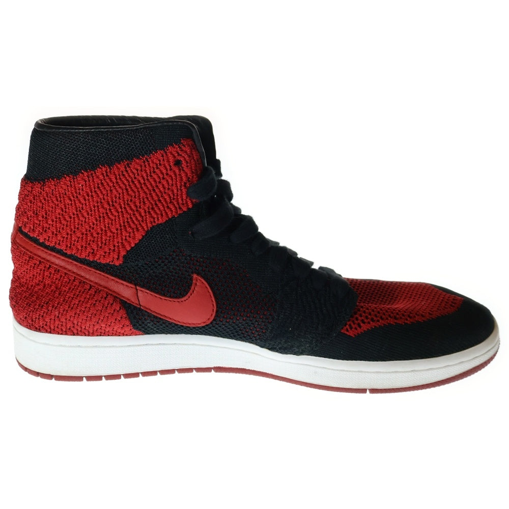 NIKE(ナイキ) AIR JORDAN1 FLYKNIT BRED エアジョーダン1レトロハイ フライニットブレッド ハイカットスニーカー ブラック/レッド US12/30cm 919704‐001