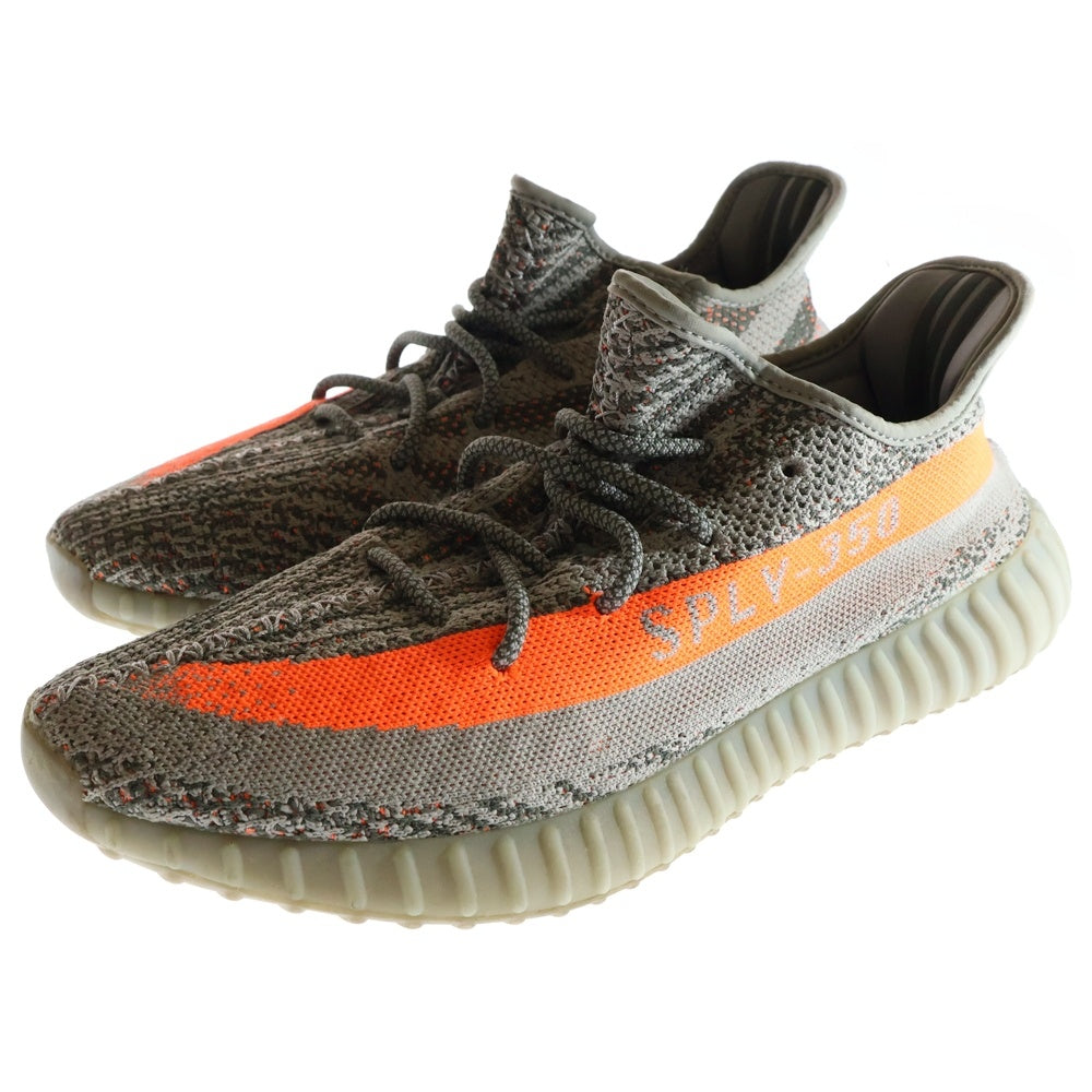 adidas(アディダス) YEEZY BOOST 350 V2 BELUGA REFLECTIVE イージーブースト350V2 ベルーガ リフレクティブ ローカットスニーカー グレー/オレンジ US13/31cm GW1229