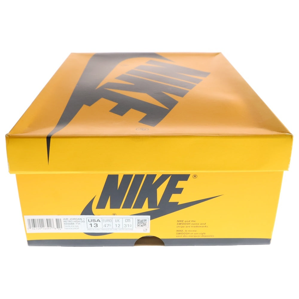 NIKE(ナイキ) AIR JORDAN 1 RETRO HIGH OG Taxi エアジョーダン 1 レトロ タクシー ハイカットスニーカー シューズ イエロー/ブラック US13/31cm 555088-711