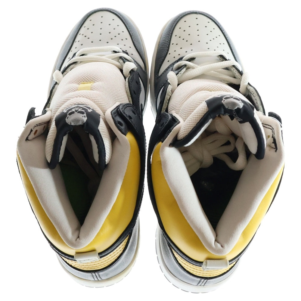 NIKE SB(ナイキエスビー) 【観賞用2004年製】DUNK HIGH PRO DANIEL SHIMIZU ダンク プロ ダニエルシミズ ハイカットスニーカー ホワイト/イエロー US9.5/27.5cm 305050-101