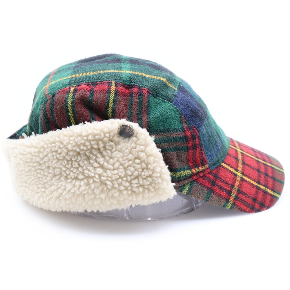 Palace Skateboards(パレススケートボーズ) ×POLO by Ralph Lauren POLAR FLEECE HUNTING CAP ポロラルフローレン ポーラー フリース チェック ボアライニング ハンティングキャップ マルチ