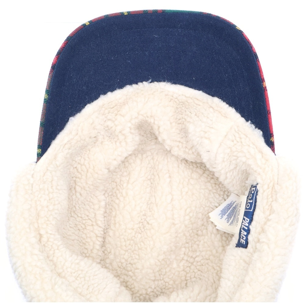 Palace Skateboards(パレススケートボーズ) ×POLO by Ralph Lauren POLAR FLEECE HUNTING CAP ポロラルフローレン ポーラー フリース チェック ボアライニング ハンティングキャップ マルチ