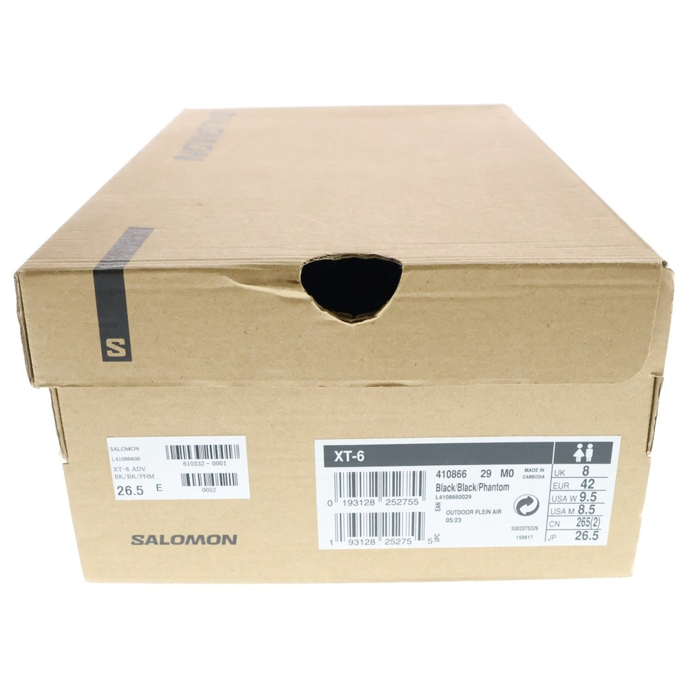 SALOMON(サロモン) XT-6 ADVANCED クイックレース ローカットスニーカー ブラック US8.5/26.5cm 410866