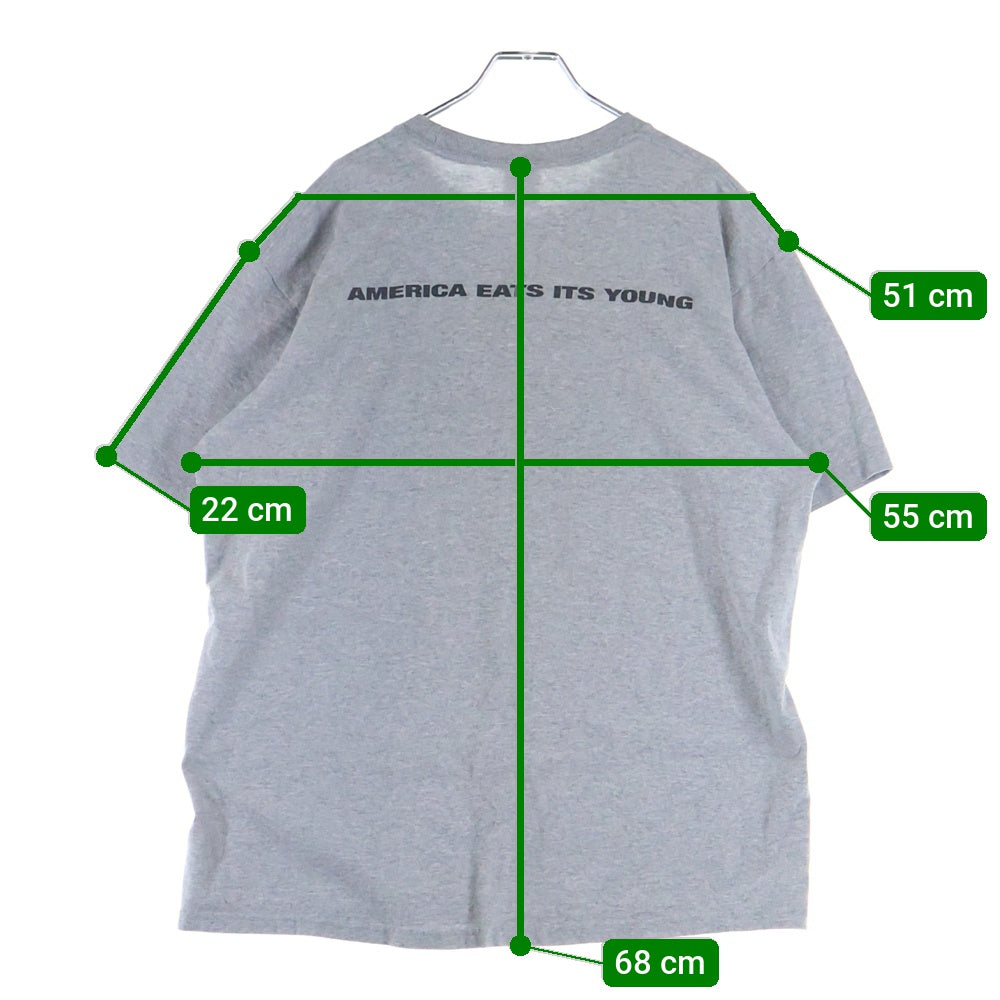 SUPREME(シュプリーム) 21AW America Eats Its Young Tee アメリカ イーツ イッツ ヤング フォトプリント 半袖Tシャツ カットソー グレー
