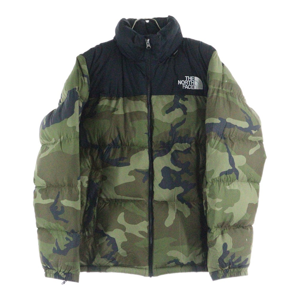 THE NORTH FACE(ザノースフェイス) NOVELTY NUPTSE JACKET ノベルティ ヌプシ ジップアップナイロン ダウンジャケット ブラック/カーキ ND91842