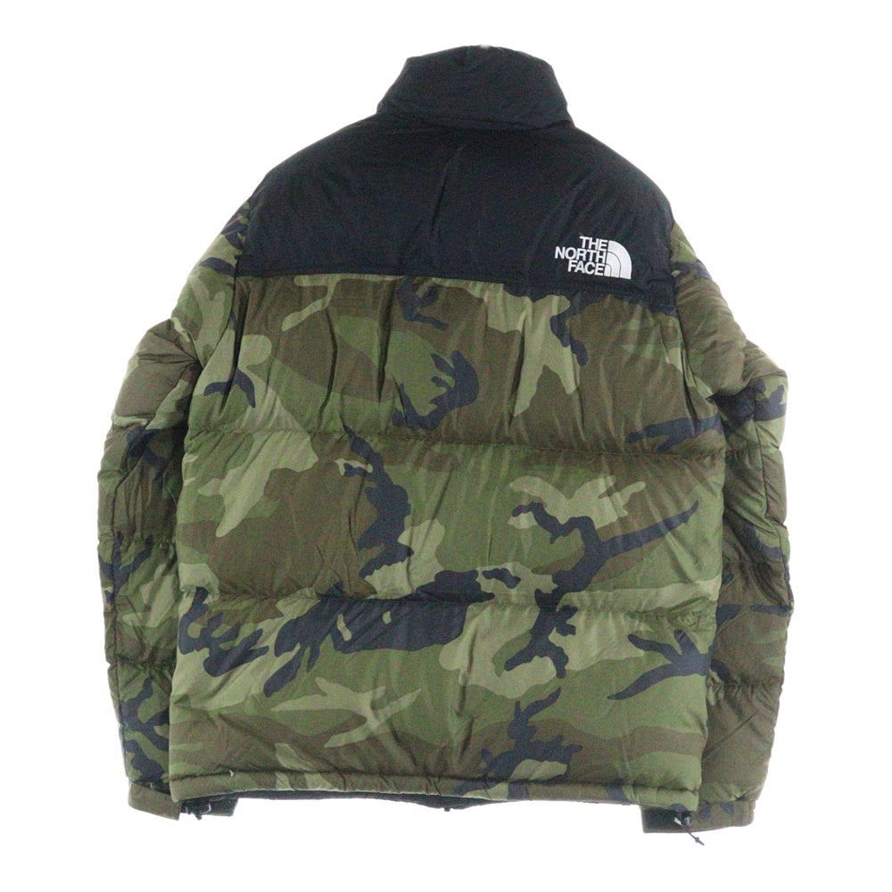 THE NORTH FACE(ザノースフェイス) NOVELTY NUPTSE JACKET ノベルティ ヌプシ ジップアップナイロン ダウンジャケット ブラック/カーキ ND91842