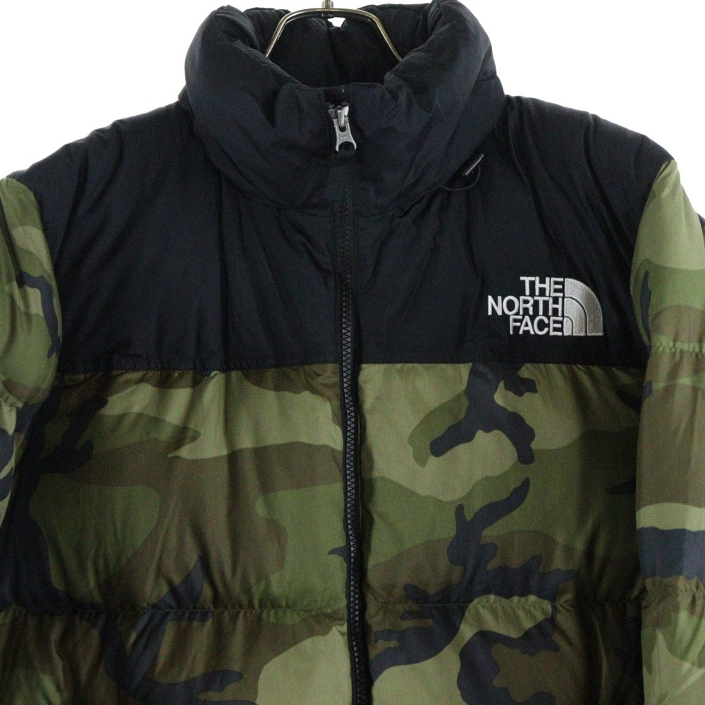 THE NORTH FACE(ザノースフェイス) NOVELTY NUPTSE JACKET ノベルティ ヌプシ ジップアップナイロン ダウンジャケット ブラック/カーキ ND91842